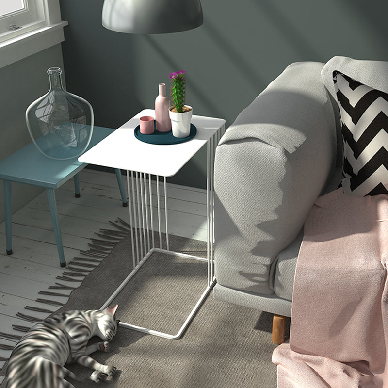 Mid-Century Rectangular Side Table Metal C Side Table, 23.23" Tall Clearhalo 'Coffee & Accent Tables' 'End & Side Tables' 'end_side_tables' 'furn' 'furn_end_side_tables' 'Furniture' 'Living Room Furniture' 6349940