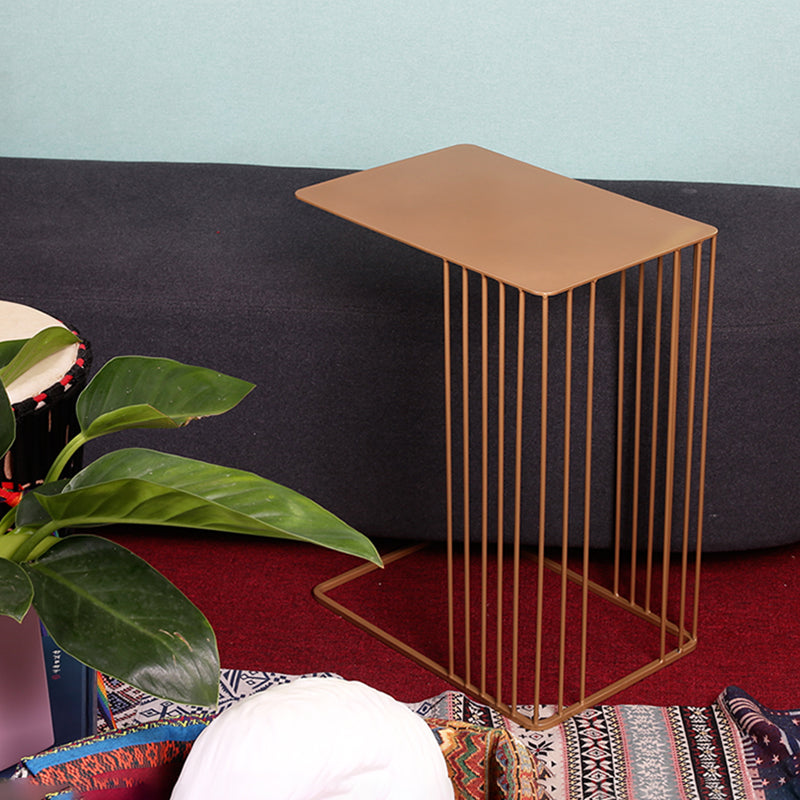 Mid-Century Rectangular Side Table Metal C Side Table, 23.23" Tall Clearhalo 'Coffee & Accent Tables' 'End & Side Tables' 'end_side_tables' 'furn' 'furn_end_side_tables' 'Furniture' 'Living Room Furniture' 6349941