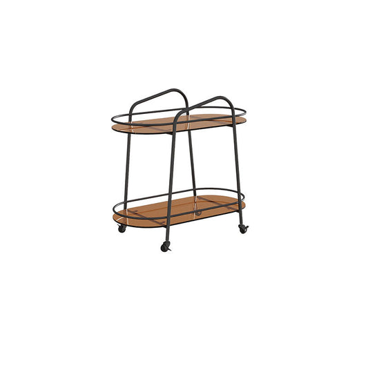 棚と車輪付きのモダンな楕円形のガラスサイドテーブルエンドテーブルメタルベースサイドテーブル