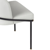 Fixed Back White Lounge Chair Armless Office Chair with Black Legs Clearhalo 'Accent Chairs' 'accent_chairs' 'Chairs & Seating' 'furn' 'furn_accent_chairs' 'Furniture' 'Living Room Furniture' 6350004