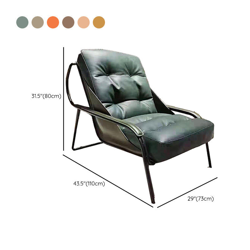 Fixed Back Lounge Chair Fabric Seat Sloped Arms Chair with Black Legs Clearhalo 'Accent Chairs' 'accent_chairs' 'Chairs & Seating' 'furn' 'furn_accent_chairs' 'Furniture' 'Living Room Furniture' 6350109