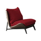 Fixed Back Pillow Lounge Chair Fabric Seat Chair with Black Legs Red Flannel 1 Piece Clearhalo 'Accent Chairs' 'accent_chairs' 'Chairs & Seating' 'furn' 'furn_accent_chairs' 'Furniture' 'Living Room Furniture' 6350169