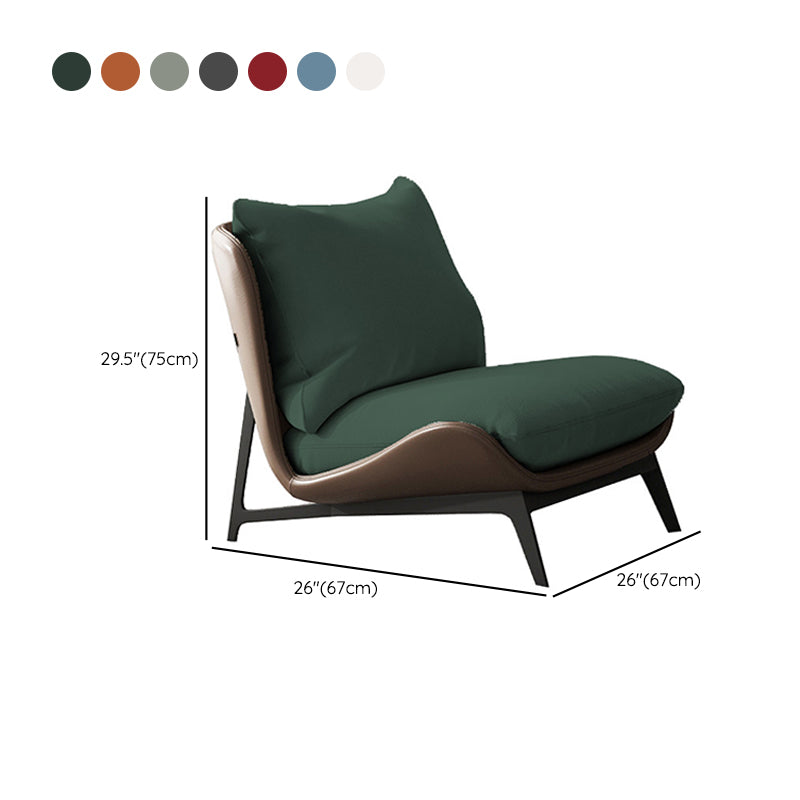 Fixed Back Pillow Lounge Chair Fabric Seat Chair with Black Legs Clearhalo 'Accent Chairs' 'accent_chairs' 'Chairs & Seating' 'furn' 'furn_accent_chairs' 'Furniture' 'Living Room Furniture' 6350175