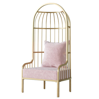 Fixed Back Lounge Chair Living Room Fabric Seat Chair with Pillow