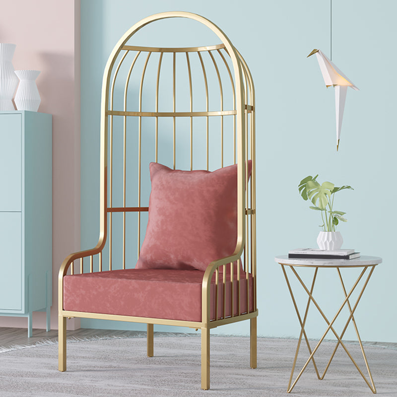 Fixed Back Lounge Chair Living Room Fabric Seat Chair with Pillow