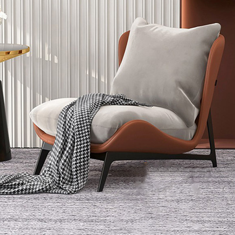 Armless Fixed Back Lounge Chair Living Room Chair with Black Legs Clearhalo 'Accent Chairs' 'accent_chairs' 'Chairs & Seating' 'furn' 'furn_accent_chairs' 'Furniture' 'Living Room Furniture' 6350266