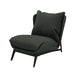Armless Fixed Back Lounge Chair Living Room Chair with Black Legs Grey Velvet 1 Piece Clearhalo 'Accent Chairs' 'accent_chairs' 'Chairs & Seating' 'furn' 'furn_accent_chairs' 'Furniture' 'Living Room Furniture' 6350274