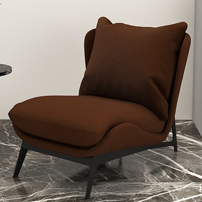 Armless Fixed Back Lounge Chair Living Room Chair with Black Legs Clearhalo 'Accent Chairs' 'accent_chairs' 'Chairs & Seating' 'furn' 'furn_accent_chairs' 'Furniture' 'Living Room Furniture' 6350285