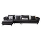 66 "brede moderne sectionele bank vierkante arm grijs getuft sectional