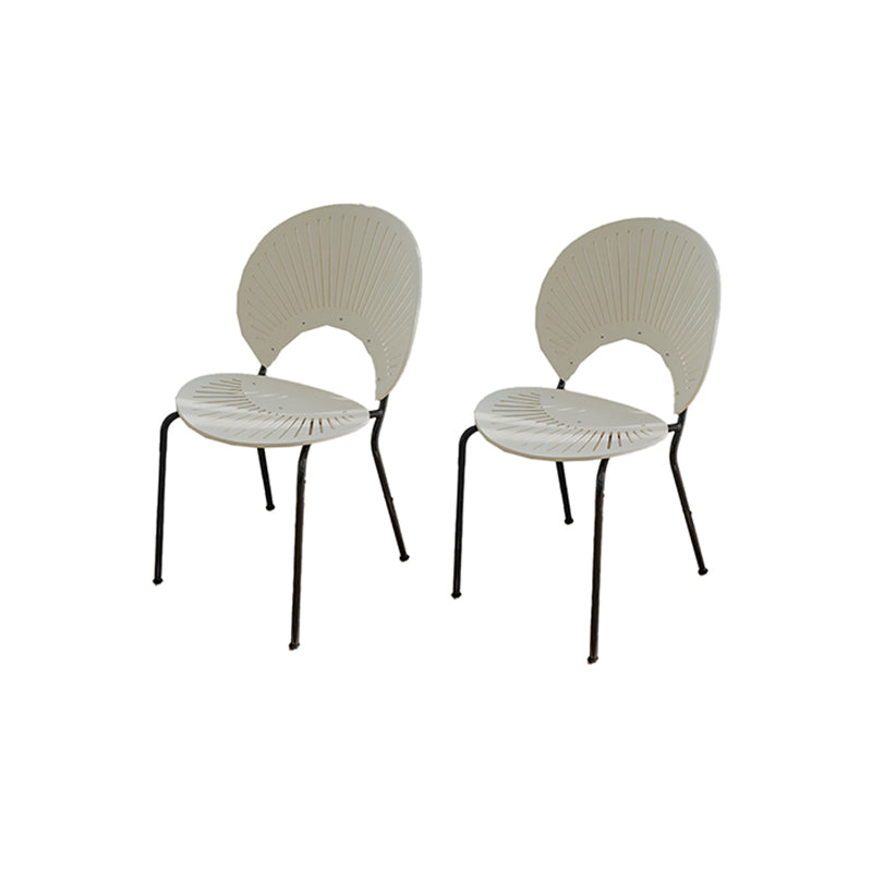 Armless Fixed Back Lounge Chair Living Room Armchair with Legs White 2 Piece Set Black Clearhalo 'Accent Chairs' 'accent_chairs' 'Chairs & Seating' 'furn' 'furn_accent_chairs' 'Furniture' 'Living Room Furniture' 6350330