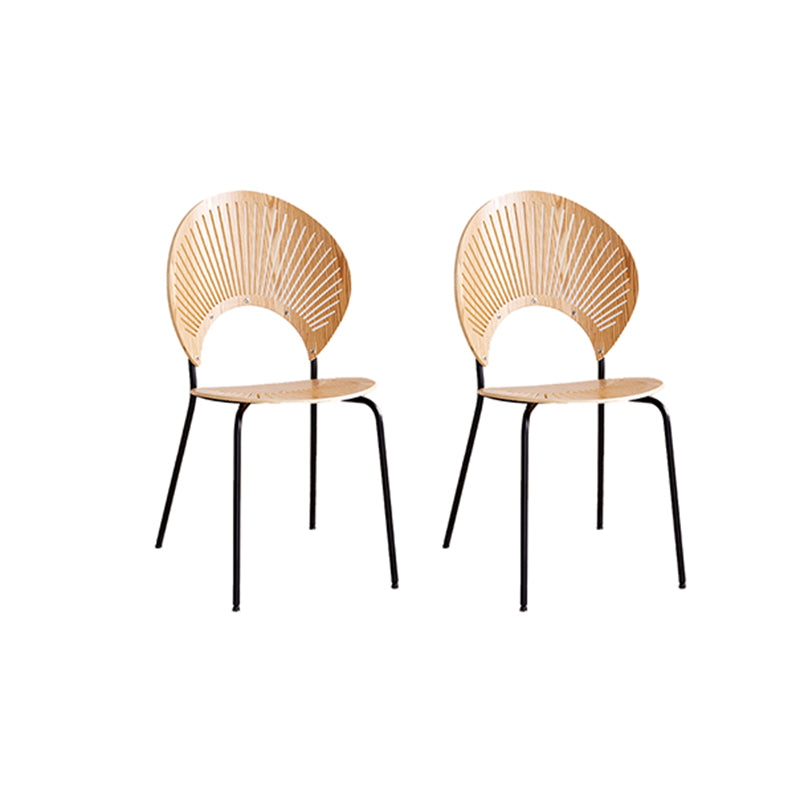 Armless Fixed Back Lounge Chair Living Room Armchair with Legs Wood 2 Piece Set Black Clearhalo 'Accent Chairs' 'accent_chairs' 'Chairs & Seating' 'furn' 'furn_accent_chairs' 'Furniture' 'Living Room Furniture' 6350338