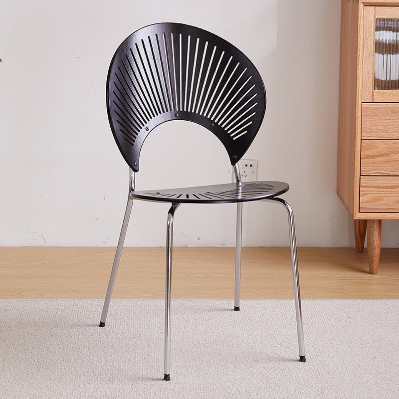 Armless Fixed Back Lounge Chair Living Room Armchair with Legs Black 1 Piece Silver Clearhalo 'Accent Chairs' 'accent_chairs' 'Chairs & Seating' 'furn' 'furn_accent_chairs' 'Furniture' 'Living Room Furniture' 6350349