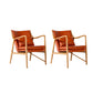 Arms Included Fixed Back Armchair Living Room Chair with Cushion Orange Leather 2 Piece Set Clearhalo 'Accent Chairs' 'accent_chairs' 'Chairs & Seating' 'furn' 'furn_accent_chairs' 'Furniture' 'Living Room Furniture' 6350357