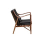 Arms Included Fixed Back Armchair Living Room Chair with Cushion Black Leather 1 Piece Clearhalo 'Accent Chairs' 'accent_chairs' 'Chairs & Seating' 'furn' 'furn_accent_chairs' 'Furniture' 'Living Room Furniture' 6350361