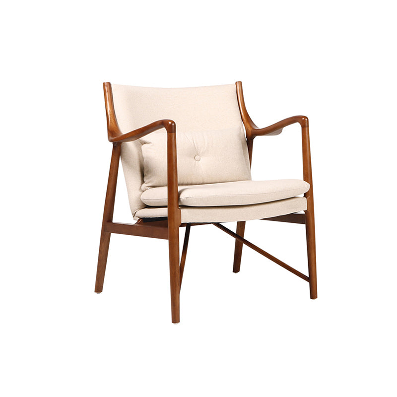 Arms Included Fixed Back Armchair Living Room Chair with Cushion Yellow Cotton and Linen 1 Piece Clearhalo 'Accent Chairs' 'accent_chairs' 'Chairs & Seating' 'furn' 'furn_accent_chairs' 'Furniture' 'Living Room Furniture' 6350363