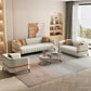 Contemporary Stain Resistant Sofa with Tight Back and Tuxedo Arm