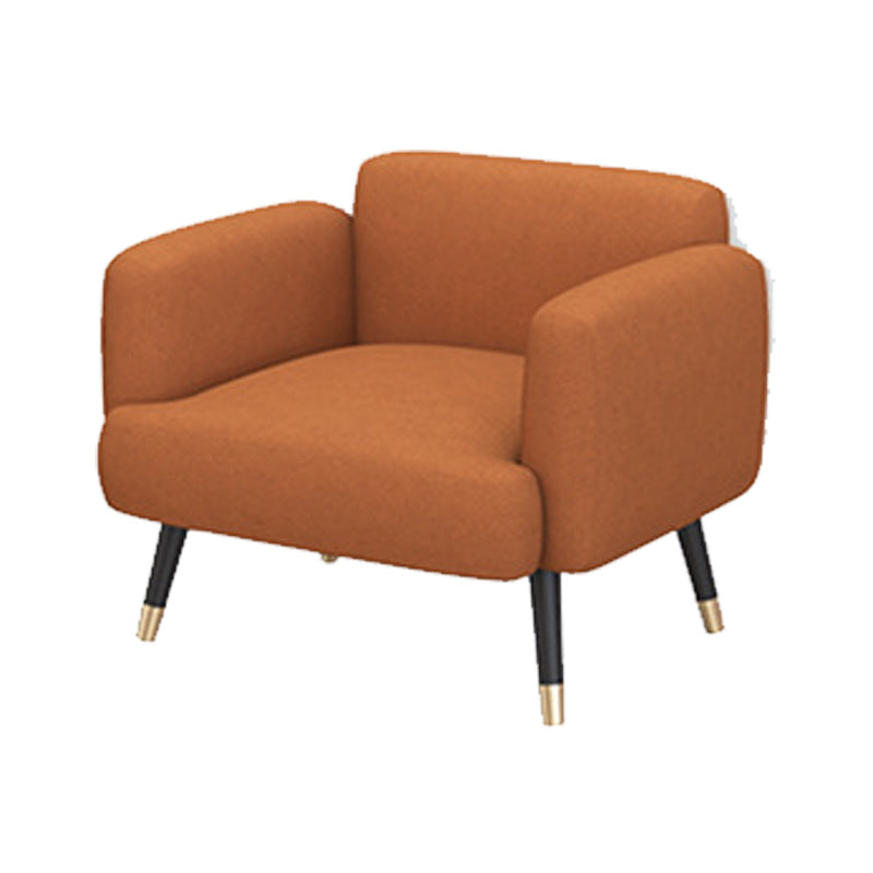 Divano retro stretto contemporaneo con braccio quadrato per soggiorno