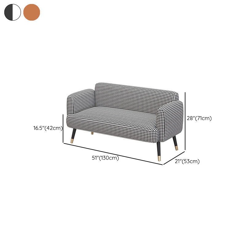 Canapé arrière serré contemporain avec bras carré pour le salon