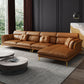 35.43 "Hoog uitlopende arm sectionele lederen sectionele lederen sectioneel met 3 kussens