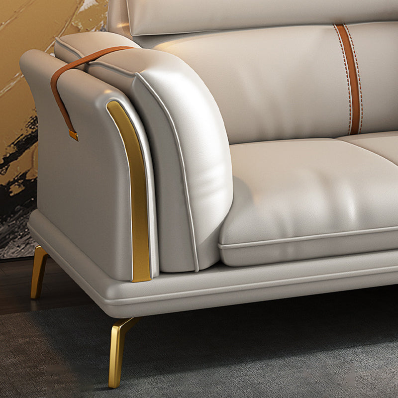 35.43 "Hoog uitlopende arm sectionele lederen sectionele lederen sectioneel met 3 kussens