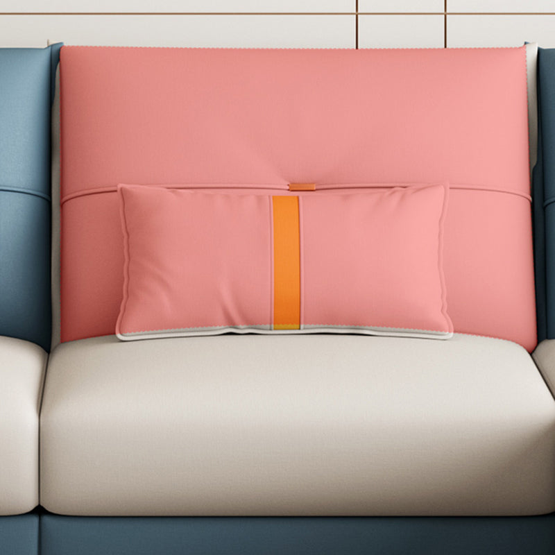 Sqaure Arm Tufted Back Sectional Luxurious 4-seat Sectional Sofa Clearhalo 'furn' 'furn_sectionals' 'Furniture' 'Living Room Furniture' 'Sectionals' 6350459