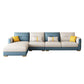 Sqaure Arm Tufted Back Sectional Luxurious 4-seat Sectional Sofa Clearhalo 'furn' 'furn_sectionals' 'Furniture' 'Living Room Furniture' 'Sectionals' 6350463