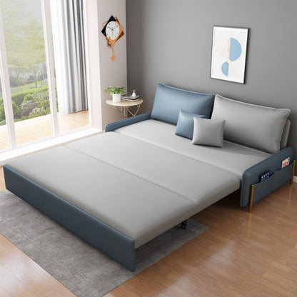 Eigentijdse stijl faux lederen armloos bankbed voor appartementgebruik