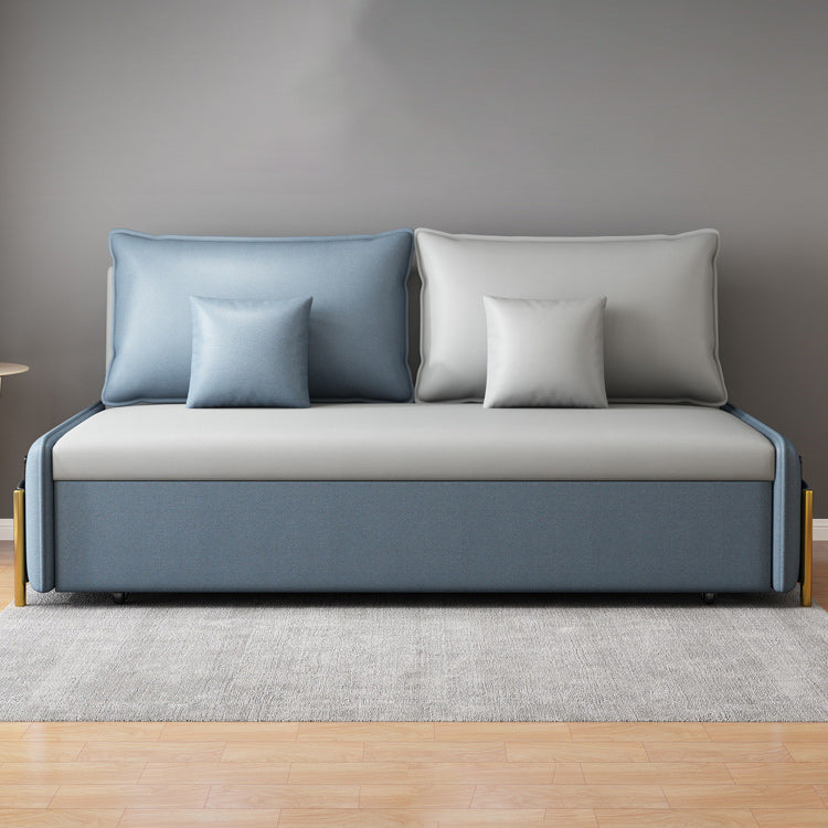 Eigentijdse stijl faux lederen armloos bankbed voor appartementgebruik