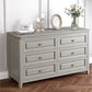 Contemporary Rubberwood Storage Cabinet with Drawers in Gray Clearhalo 'Cabinets & Chests' 'cabinets_chests' 'furn' 'furn_cabinets_chests' 'Furniture' 'Living Room Furniture' 6350499