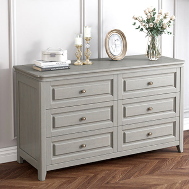 Contemporary Rubberwood Storage Cabinet with Drawers in Gray Clearhalo 'Cabinets & Chests' 'cabinets_chests' 'furn' 'furn_cabinets_chests' 'Furniture' 'Living Room Furniture' 6350499