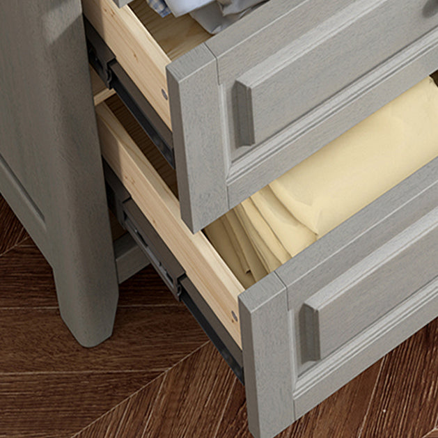 Contemporary Rubberwood Storage Cabinet with Drawers in Gray Clearhalo 'Cabinets & Chests' 'cabinets_chests' 'furn' 'furn_cabinets_chests' 'Furniture' 'Living Room Furniture' 6350504