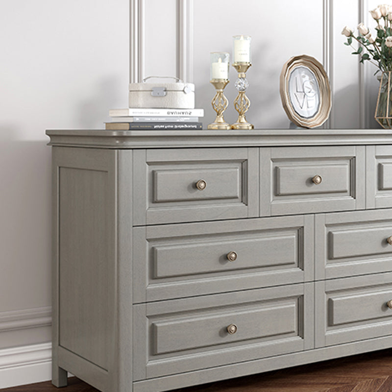 Contemporary Rubberwood Storage Cabinet with Drawers in Gray Clearhalo 'Cabinets & Chests' 'cabinets_chests' 'furn' 'furn_cabinets_chests' 'Furniture' 'Living Room Furniture' 6350506