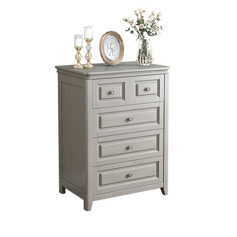 Contemporary Rubberwood Storage Cabinet with Drawers in Gray 5 Clearhalo 'Cabinets & Chests' 'cabinets_chests' 'furn' 'furn_cabinets_chests' 'Furniture' 'Living Room Furniture' 6350510