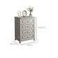 Contemporary Rubberwood Storage Cabinet with Drawers in Gray Clearhalo 'Cabinets & Chests' 'cabinets_chests' 'furn' 'furn_cabinets_chests' 'Furniture' 'Living Room Furniture' 6350512