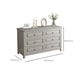 Contemporary Rubberwood Storage Cabinet with Drawers in Gray Clearhalo 'Cabinets & Chests' 'cabinets_chests' 'furn' 'furn_cabinets_chests' 'Furniture' 'Living Room Furniture' 6350514