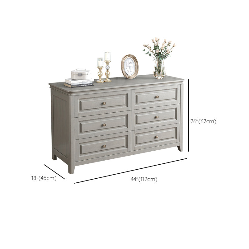 Contemporary Rubberwood Storage Cabinet with Drawers in Gray Clearhalo 'Cabinets & Chests' 'cabinets_chests' 'furn' 'furn_cabinets_chests' 'Furniture' 'Living Room Furniture' 6350514