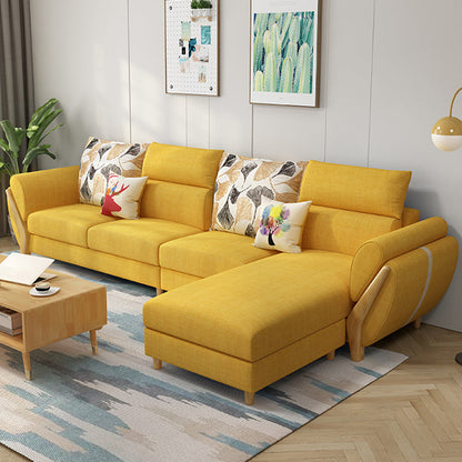 Ottomano braccio svasato incluso tessuto sezionale 4 posti sezionale