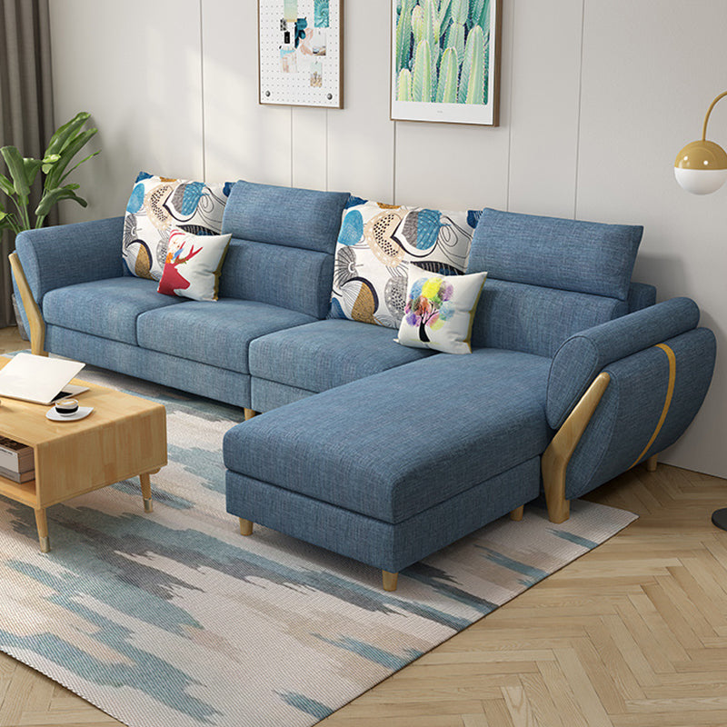 Ottomano braccio svasato incluso tessuto sezionale 4 posti sezionale