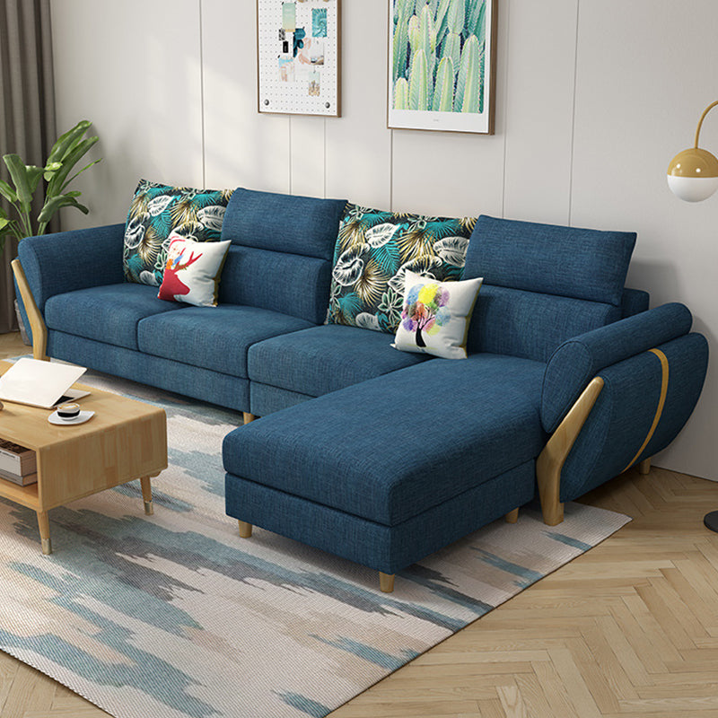 Ottomano braccio svasato incluso tessuto sezionale 4 posti sezionale