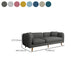 Contemporary 27.55" H Cotton Blend Square Arm Sofa with Pillows