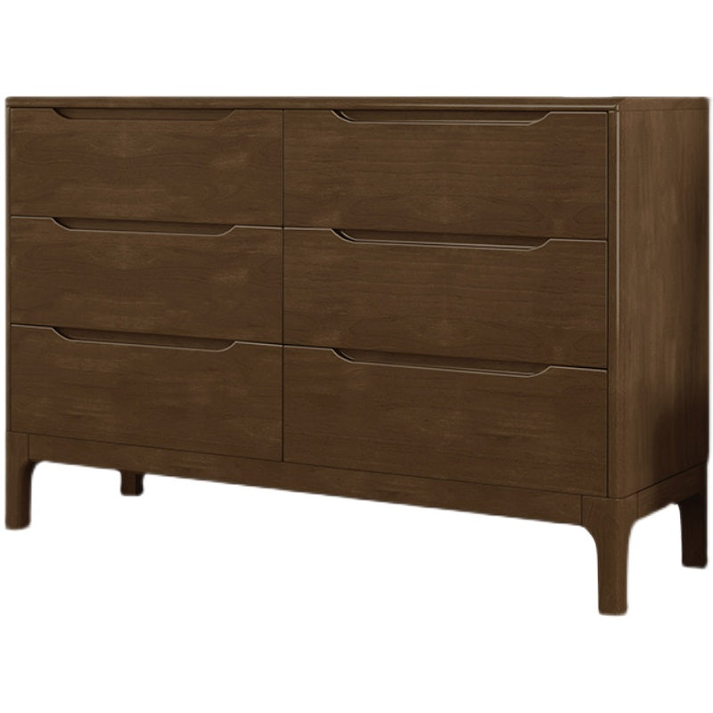 Espresso Solid Wood Accent Chest Mid-Century Modern Storage Cabinet with Drawers Clearhalo 'Cabinets & Chests' 'cabinets_chests' 'furn' 'furn_cabinets_chests' 'Furniture' 'Living Room Furniture' 6350568