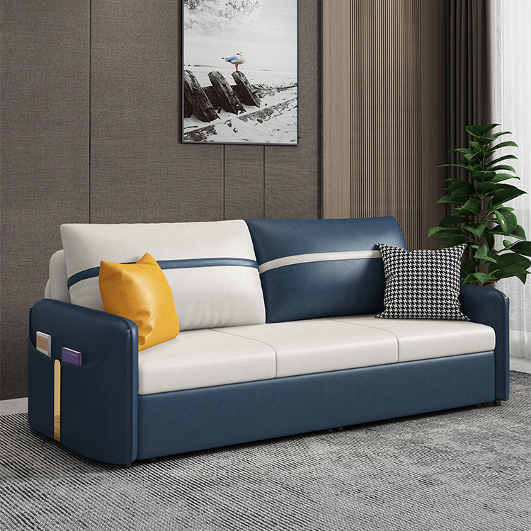 MODERNE 31,5 "H faux cuir carré de canapé de bras pour appartement