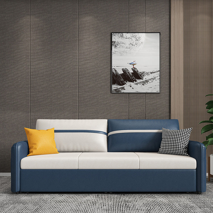 MODERNE 31,5 "H faux cuir carré de canapé de bras pour appartement