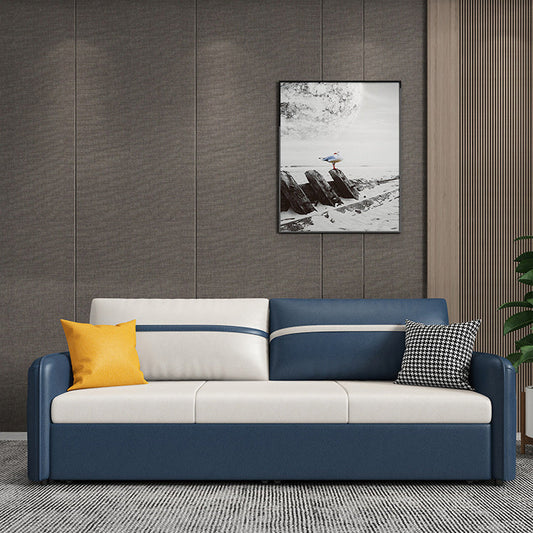 Moderne 31,5 "H Faux Leder Square Arm Sofa für Wohnung