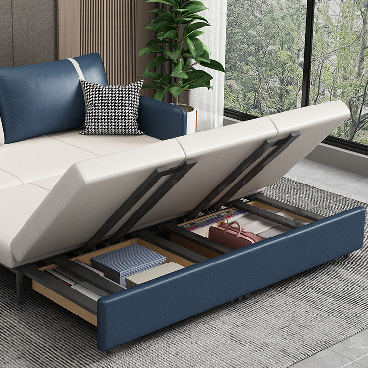 MODERNE 31,5 "H faux cuir carré de canapé de bras pour appartement