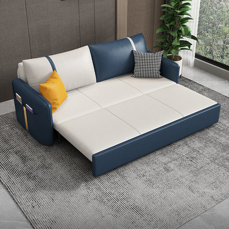 MODERNE 31,5 "H faux cuir carré de canapé de bras pour appartement