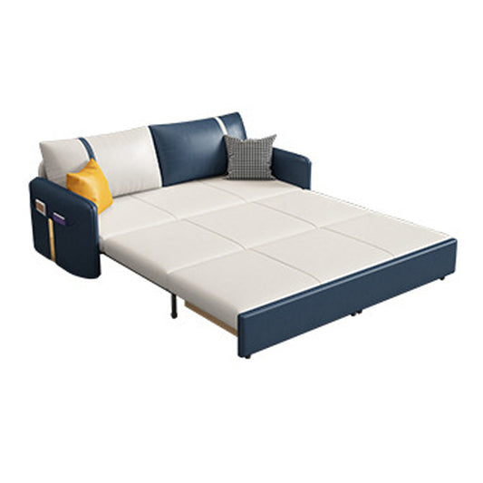 Moderne 31,5 "H Faux Leder Square Arm Sofa für Wohnung