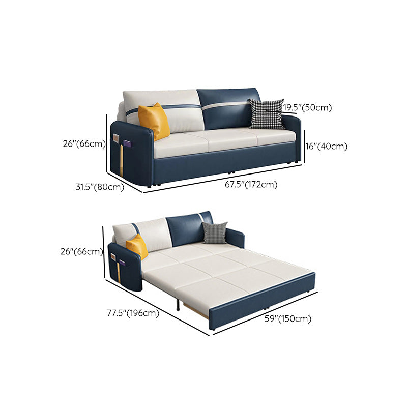 MODERNE 31,5 "H faux cuir carré de canapé de bras pour appartement