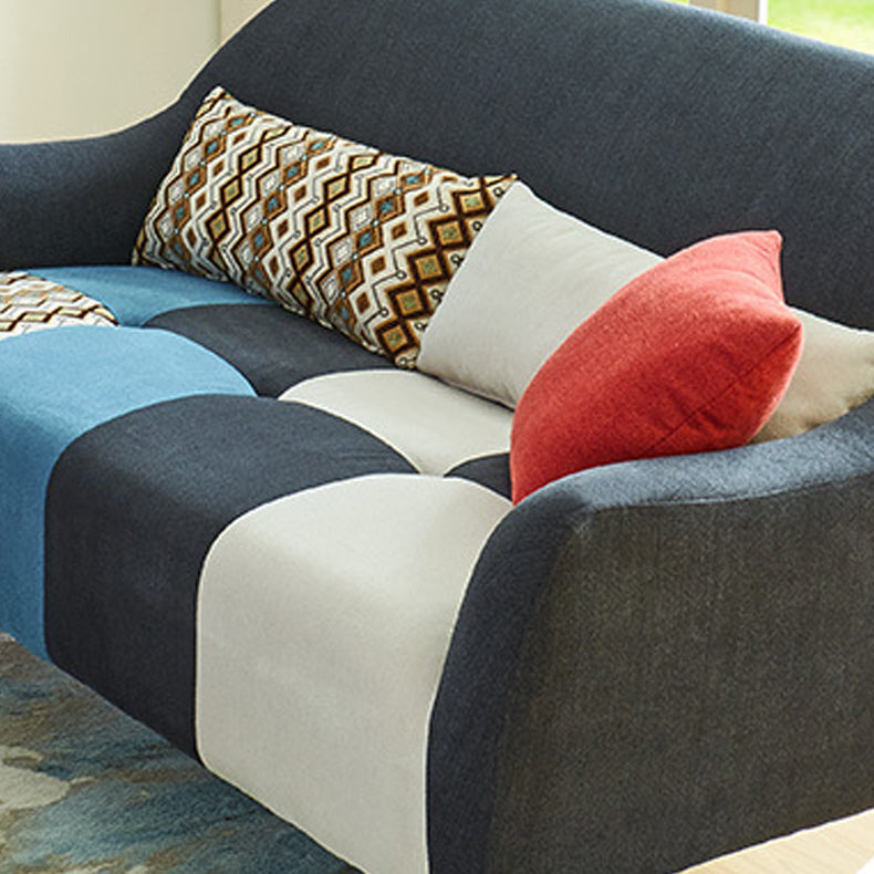 Courette de mélange de coton contemporain avec bras évasé et 2 oreillers