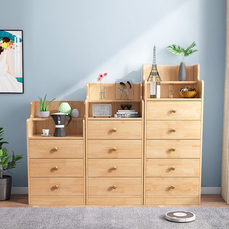 22-In Wide Solid Wood Accent Chest Mid Century 1 - Shelf Cabinet with Drawers Clearhalo 'Cabinets & Chests' 'cabinets_chests' 'furn' 'furn_cabinets_chests' 'Furniture' 'Living Room Furniture' 6350628